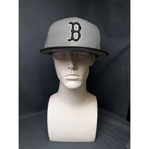 New Era 59Fifty Boston Red Sox Fitted Cap Black Grey Size 7 1/8 NEW WITH TAGS!